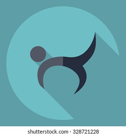 Flat modern design with shadow  Icon stick figure 