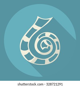 Flat modern design with shadow  Icon reel of film