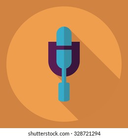 Flat modern design with shadow  Icon microphone