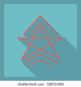 Flat modern design with shadow  Icon theater