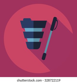 Flat modern design with shadow  Icon conference