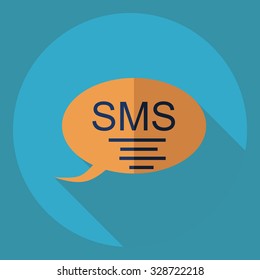 Flat modern design with shadow  Icon message