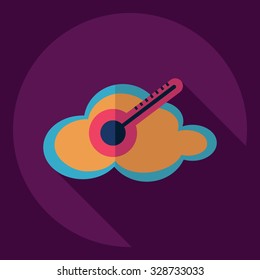 Flat modern design with shadow  Icon air thermometer