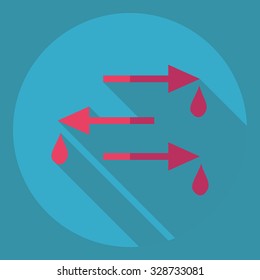 Flat modern design with shadow  Icon humidity