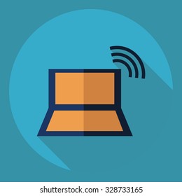 Flat modern design with shadow  Icon device