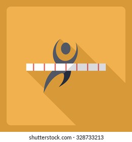 Flat modern design with shadow  Icon stick figure