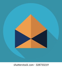 Flat modern design with shadow  Icon letter
