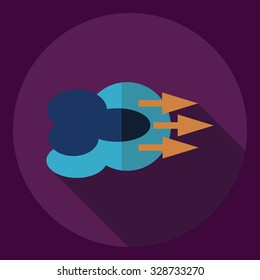 Flat modern design with shadow  Icon wind