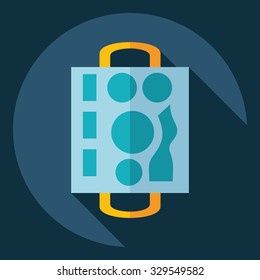 Flat modern design with shadow  Icon sushi set