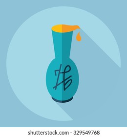 Flat modern design with shadow  Icon olive oil