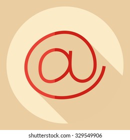 Flat modern design with shadow  Icon at