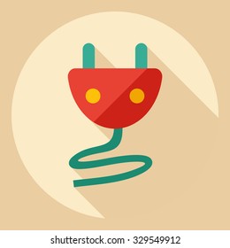 Flat modern design with shadow  Icon adapter