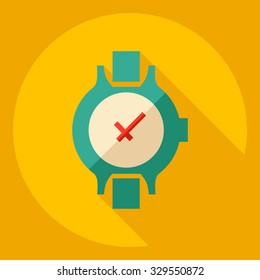 Flat modern design with shadow  Icon  clock