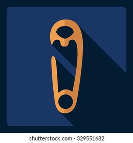 Flat modern design with shadow  Icon pin