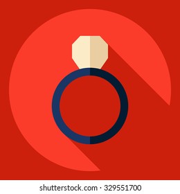Flat modern design with shadow  Icon ring