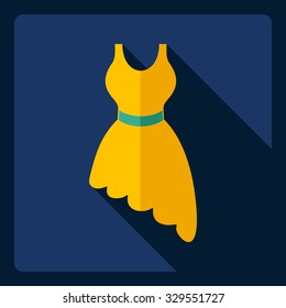 Flat modern design with shadow  Icon dress