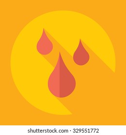 Flat modern design with shadow  Icon water drop