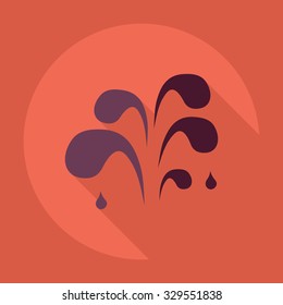 Flat modern design with shadow  Icon water drop