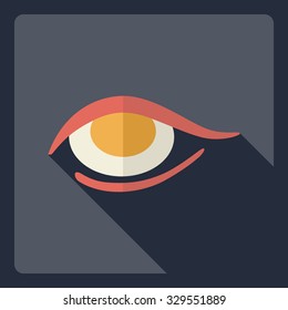 Flat modern design with shadow  Icon eye