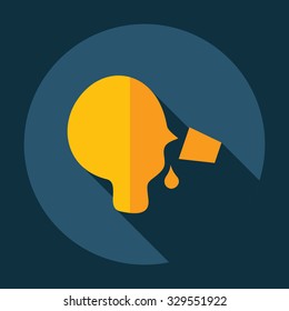 Flat modern design with shadow  Icon water