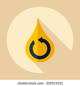 Flat modern design with shadow  Icon water cycle