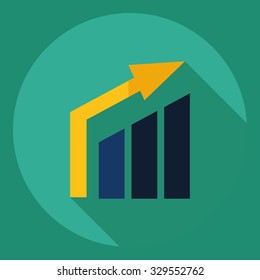 Flat modern design with shadow  Icon signal