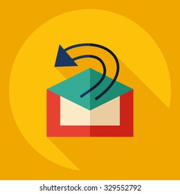 Flat modern design with shadow  Icon message