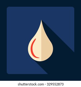 Flat modern design with shadow  Icon water drop