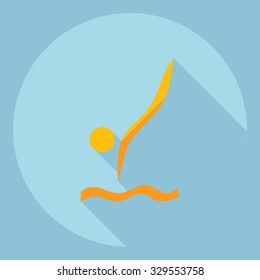 Flat modern design with shadow  Icon stick figure
