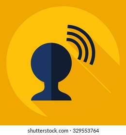Flat modern design with shadow  Icon signal