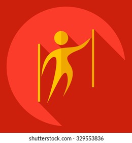 Flat modern design with shadow  Icon stick figure