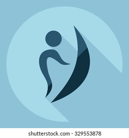 Flat modern design with shadow  Icon stick figure