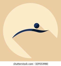Flat modern design with shadow  Icon stick figure