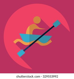 Flat modern design with shadow  Icon stick figure