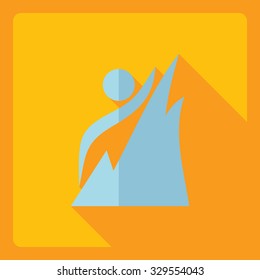 Flat modern design with shadow  Icon stick figure