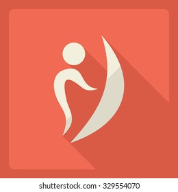 Flat modern design with shadow  Icon stick figure