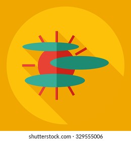 Flat modern design with shadow  Icon cloudy