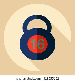 Flat modern design with shadow  Icon weight