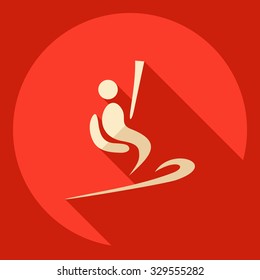 Flat modern design with shadow  Icon stick figure
