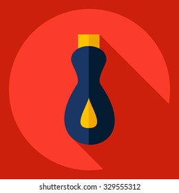 Flat modern design with shadow  Icon bottle