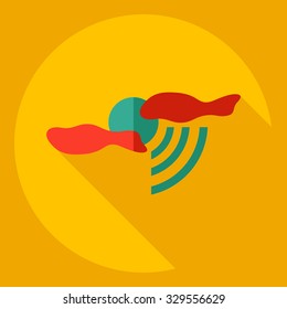 Flat modern design with shadow  Icon cloudy
