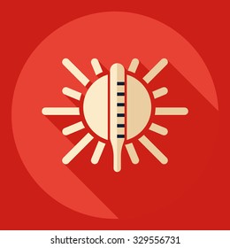 Flat modern design with shadow  Icon heat