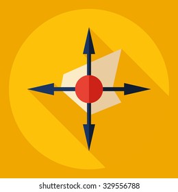 Flat modern design with shadow  Icon barometer