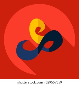 Flat modern design with shadow  Icon wind