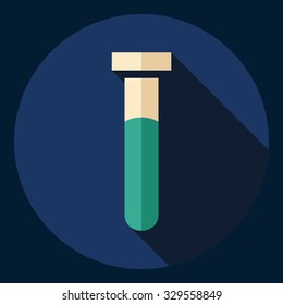 Flat modern design with shadow  Icon flask