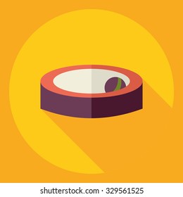 Flat modern design with shadow  Icon cat toy