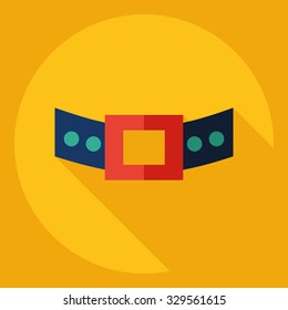 Flat modern design with shadow  Icon cat collar