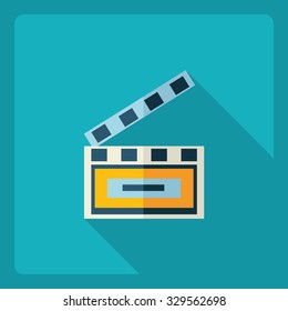 Flat modern design with shadow  Icon reel of film