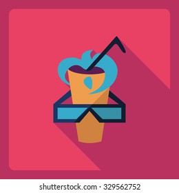 Flat modern design with shadow  Icon beverage