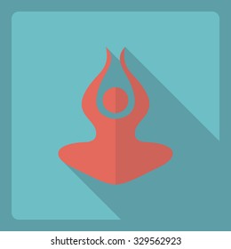 Flat modern design with shadow  Icon stick figure 
